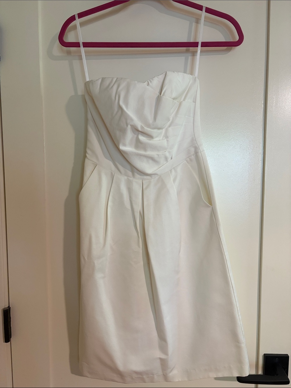 Strapless White Cocktail Dress